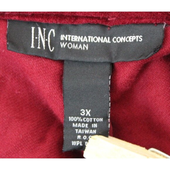 INC Women's Red Velvet Coat sz 3X Gothic Victorian Mansion Cosplay Elegant Party - Picture 7 of 8